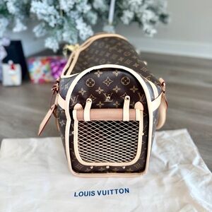 Monogram pet carrier